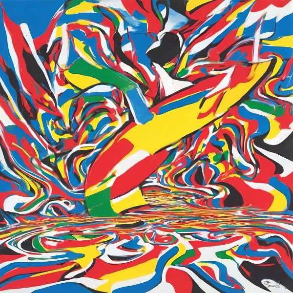 AIアートポスター カナブストラクド「リヒター的網なき±超現実」 Kanabstracd オリジナルアート作品 ア..