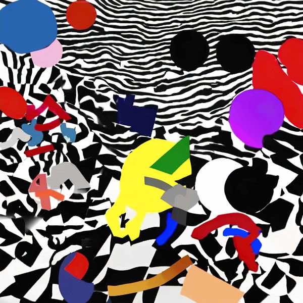 AIアートポスター カナブストラクド「Af Clint 的矢羽根なき超現実」 Kanabstracd オリジナルアート作..