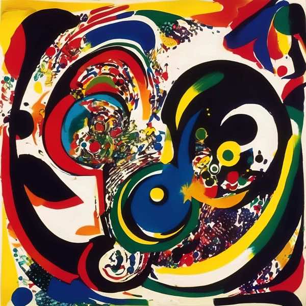 AIアートポスター カナブスタクド「ポロック的有刺なき…」 Kanabstacd オリジナルアート作品 アートポ..