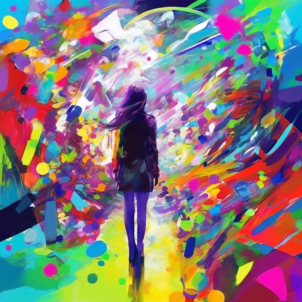 Posters （Art） - AIアートポスター カナブストラクド「渓斎英泉的有刺なき±超現実」 Kanabstracd オリジナルアート作品 アートポスター アートプリント 壁掛けアート ウォールアート インテリア デジタルアート 現代アート