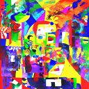 AIアートポスター 弓の影響を排したカナブストラクドと否認されたフランシス・ベーコンの共作風… オリジナルアート作品 アートポスター アートプリント インテリア