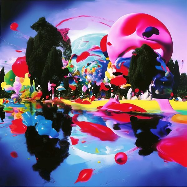 AIアートポスター カナブストラクド「リヒター的木目なき超現実」 Kanabstracd オリジナルアート作品 アートポスター アートプリント 壁掛けアート ウォールアート インテリア デジタルアート 現代アート