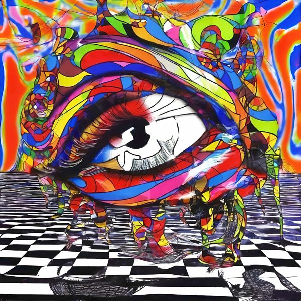 Rakuten - AIアートポスター カナブストラクド「モンドリアン的長方形なき超現実」 Kanabstracd オリジナルアート作品 アートポスター アートプリント 壁掛けアート ウォールアート インテリア デジタルアート 現代アート