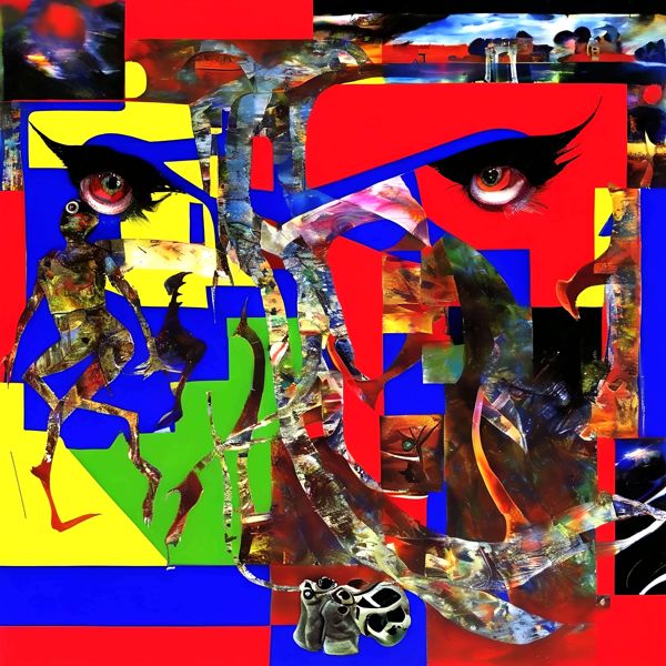 AIアートポスター カナブストラクド「ピカソ的超現実」 Kanabstracd オリジナルアート作品 アートポス..