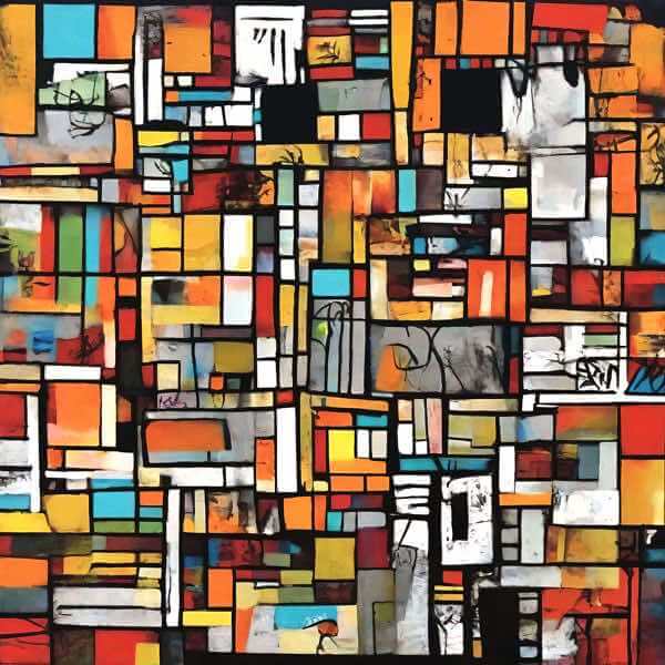 絵画風 AIアート ポスター トーラスの影響を排したカナブストラクドによる 「無題」