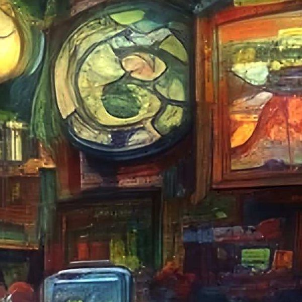 デイシン プライムのAIアートポスター カナブストラクド「矢なき±超現実」 Kanabstracd オリジナルアート作品 アートポスター アートプリント 壁掛けアート ウォールアート インテリア デジタルアート 現代アート｜アングル2