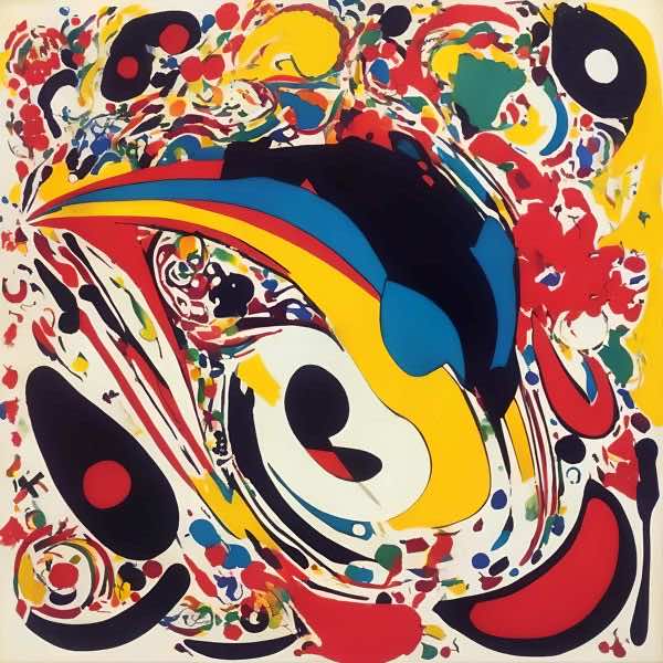 AIアートポスター カナブスタクド「ポロック的有刺なき…」 Kanabstacd オリジナルアート作品 アートポスター アートプリント 壁掛けアート ウォールアート インテリア デジタルアート 現代アート