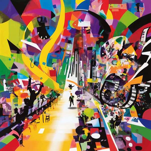 AIアートポスター カナブストラクド「Glee 的結び目なき±超現実」 Kanabstracd オリジナルアート作品 ..