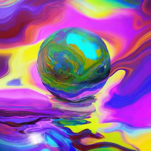 AIアートポスター カナブストラクド「クラーリ的矢なき±超現実」 Kanabstracd オリジナルアート作品 ア..