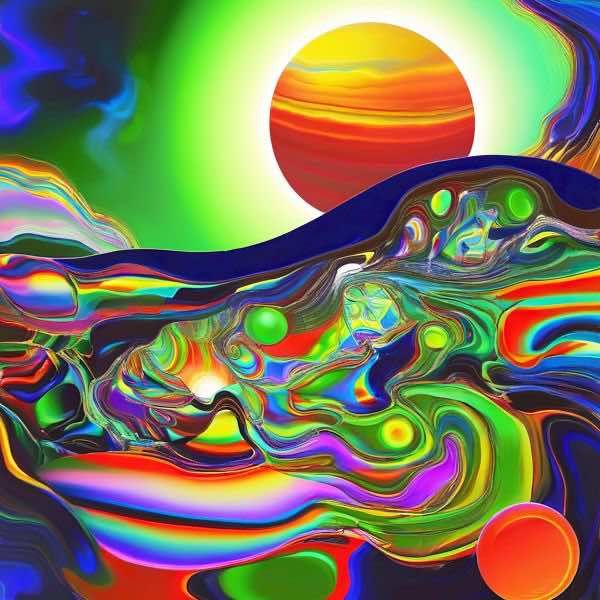 AIアートポスター カナブストラクド「フンデルトヴァッサー的矢なき超現実」 Kanabstracd オリジナルア..