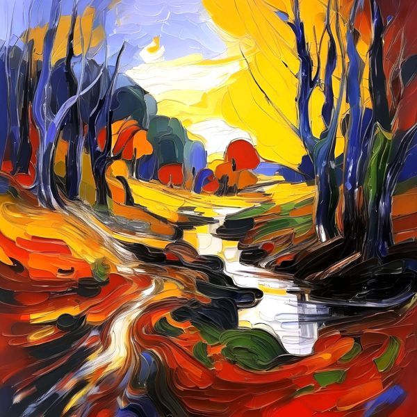 AIアートポスター カナブストラクド「パイカッソン的三角形なき…」 Kanabstracd オリジナルアート作品 アートポスター アートプリント 壁掛けアート ウォールアート インテリア デジタルアート 現代アート