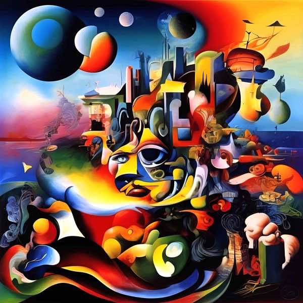 AIアートポスター カナブストラクド「有刺なき現代と超現実」 Kanabstracd オリジナルアート作品 アー..