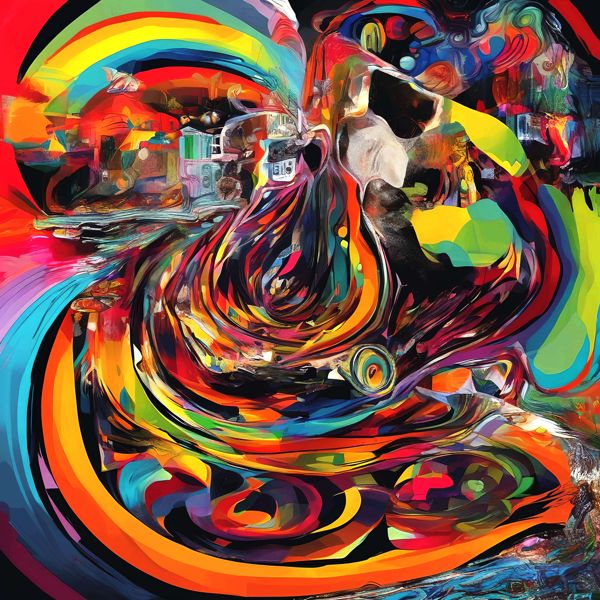 最初の商品画像がポスターの全体図です．2 番めの商品画像として中央部分の拡大図をのせています． 【GPT5/4o による解説】 (正確でない場合がありますので，ご注意ください.) 鮮烈な色彩が渦のようにうねり，画面全体を動きで満たす一枚です． 深いコントラストと高彩度のパレットが同時に目を引き，抽象的なラインと断片的な具象が重なり合って複雑なレイヤー構造を作り出しています． ブラシストロークの躍動感とコラージュ的な要素が混在し，デジタルペインティングならではの滑らかさと質感の対比が視覚的なリズムを生んでいます． 表現の起点としてはカンディンスキーに見られる色面の抽象性，マティスの明快な色使い，ピカソ的な断片化の手法，ポロックのジェスチャー性，さらにはダリなどシュルレアリスムの夢想的な連想が折り重なっているように感じられます． 現代のサイケデリックやデジタルアートの影響も垣間見え，鑑賞者の感情や記憶を刺激して多様な物語を想起させる作品です． 【購入方法・サイズなどについて】 サイズはつぎのうちのいずれかを上記の商品リストで選択してください．いずれも正方形です．・500 mm × 500 mm． ・400 mm × 400 mm． ・300 mm × 300 mm． ・250 mm × 250 mm (紙は 300 mm × 300 mm．余白つき)． ・200 mm × 200 mm． オンデマンドで印刷します (受注生産です) が，基本的に 1 週間以内に発送します． 300 mm と 250 mm のものは楽天，アマゾン，ニトリ，ハンズ，無印良品などで販売されている内寸 30 cm 角のフレームにちょうとおさまります． この商品にはフレームは付属せず販売もしていません． 【画像の制作方法】 制作者と AI (AI アート作成用のプログラム Stable Diffusion XL 1.0 (1024)) とからなるアートユニット カナブストラクド によるアートポスターです．そのプログラムに「Kanabstracd surrealism Delaunay」ということば (prompt) をあたえて創造させました． 負のプロンプトとして「Delaunay」を指定しています． AI アートでは通常 A6 サイズ相当くらい (縦横 500〜1000 ピクセルくらい) の荒い画像しかつくれないので，超解像という技術をつかって原画より解像度を 4〜8 倍に (こまかく) しています． ただし，上の商品画像の解像度は原画と同程度なのでご注意ください． これらのポスターは通常の AI アートとはちがう独自の方法を使って作っています． AI アートは AI にプロンプト (または呪文) とよばれる英語の記述をあたえて作画した画像ですが， Stable Diffusion，DALL・E 2，Midjourney などの AI プログラムによって 2022 年に爆発的に普及しました． AI アートで望む画像を作るために通常は比較的細かい指示を与えます． しかしデイシンではおもに 1〜4 語程度の短いことばや造語を Stable Diffusion XL 1.0 (1024) を使用している OpenArt，NightCafe などのウェブサイトで使用して，そのプログラムがもつ知識をいかして自由に (ジェネラティブに，創発的に) 画像をつくらせています． コントラストの調整等はしていますが，描きなおさせたり加筆したりするようなことはしていません． こうやって作られる「意図しない」画像も「AI アート」とは呼ばれるものの，かならずしもアートとはいえないと考えています． しかし，思いもよらない画像や特定の画家風の部分がありながらその作品とはちがうスタイルの画像，模様やステンドグラスに埋め込まれた猫など，様々な興味ぶかい画像がつくれます． 【キーワード】 AIアート, AI画家, 画像生成AI, 人工知能アート, コンピュータアート, コンピュータ・アート, デジタルアート, メディアアート, Stable Diffusion, ジェネラティブアート, ジェネレーティブアート, 創発的, 生成的, アート・ジェネレータ, インテリア, ウォールアート, アートポスター, アートプリント, オリジナルポスター 【著作権に関する注記】 この画像は ISAP 手法にもとづいて AI が生成したものです．特定の現存作家または既存作品の模倣・再現を意図するものではありませんが，お気づきの点がありましたら info@dasyn.com にご連絡ください．AI を使って造った気軽に楽しめるアートポスター AI とともに描いた様々な絵でお部屋をかざってみませんか? AI アートでさまざまな絵画を創造しました．人だけでは描くのが難しいオリジナル作品をお求めやすい価格で提供します．壁にならべて貼ったり，気分にあわせて貼りかえてみることもできます．