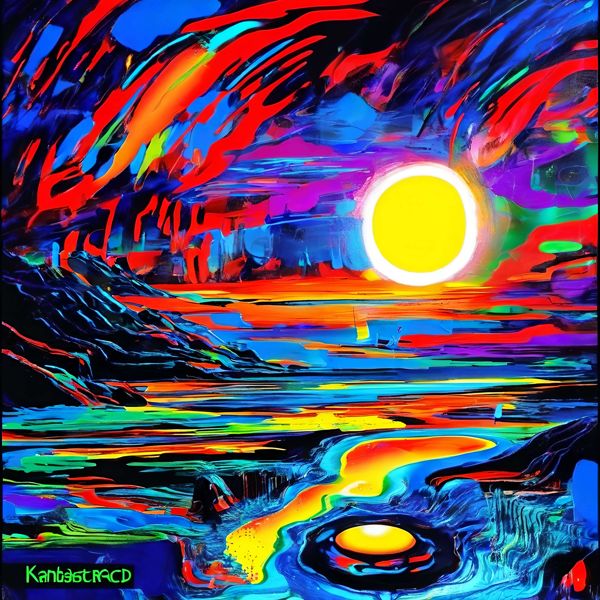 AIアートポスター カナブストラクド「弓なき±超現実」 Kanabstracd オリジナルアート作品 アートポスター アートプリント 壁掛けアート ウォールアート インテリア デジタルアート 現代アート