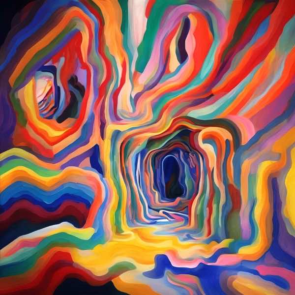 AIアートポスター カナドローネー「市松模様なき超現実」 Kanadelaunay オリジナルアート作品 アートポスター アートプリント 壁掛けアート ウォールアート インテリア デジタルアート 現代アート