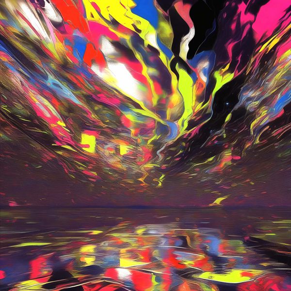 Rakuten - AIアートポスター カナブストラクド「ポロック的結び目なき超現実」 Kanabstracd オリジナルアート作品 アートポスター アートプリント 壁掛けアート ウォールアート インテリア デジタルアート 現代アート