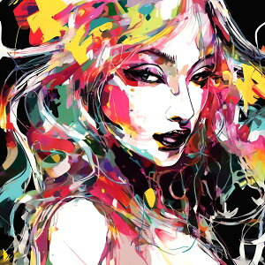 AIアートポスター 否認された蜷川実花に学んだカナブストラクドによる「印象主義」 オリジナルアート作品 アートポスター アートプリント インテリア