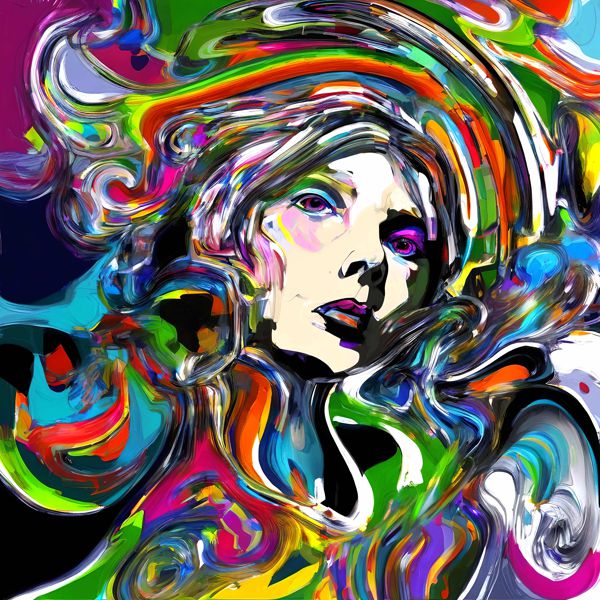 AIアートポスター カナブストラクド「クリムト的有刺なき不条理リアリズム」 Kanabstracd オリジナルア..