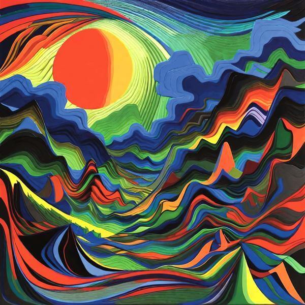 最初の商品画像がポスターの全体図です．2 番めの商品画像として中央部分の拡大図をのせています． 【購入方法・サイズなどについて】 サイズはつぎのうちのいずれかを上記の商品リストで選択してください．いずれも正方形です．・500 mm × 500 mm． ・400 mm × 400 mm． ・300 mm × 300 mm． ・250 mm × 250 mm (紙は 300 mm × 300 mm．余白つき)． ・200 mm × 200 mm． オンデマンドで印刷します (受注生産です) が，基本的に 1 週間以内に発送します． 300 mm と 250 mm のものは楽天，アマゾン，ニトリ，ハンズ，無印良品などで販売されている内寸 30 cm 角のフレームにちょうとおさまります． この商品にはフレームは付属せず販売もしていません． 【画像の制作方法】 制作者と AI (AI アート作成用のプログラム Stable Diffusion XL 1.0 (1024)) とからなるアートユニット カナブストラクド によるアートポスターです．そのプログラムに「Kanabstracd」ということば (prompt) をあたえて創造させました． 負のプロンプトとして「donutu」を指定しています． AI アートでは通常 A6 サイズ相当くらい (縦横 500〜1000 ピクセルくらい) の荒い画像しかつくれないので，超解像という技術をつかって原画より解像度を 4〜8 倍に (こまかく) しています． ただし，上の商品画像の解像度は原画と同程度なのでご注意ください． これらのポスターは通常の AI アートとはちがう独自の方法を使って作っています． AI アートは AI にプロンプト (または呪文) とよばれる英語の記述をあたえて作画した画像ですが， Stable Diffusion，DALL・E 2，Midjourney などの AI プログラムによって 2022 年に爆発的に普及しました． AI アートで望む画像を作るために通常は比較的細かい指示を与えます． しかしデイシンではおもに 1〜4 語程度の短いことばや造語を Stable Diffusion XL 1.0 (1024) を使用している OpenArt，NightCafe などのウェブサイトで使用して，そのプログラムがもつ知識をいかして自由に (ジェネラティブに，創発的に) 画像をつくらせています． コントラストの調整等はしていますが，描きなおさせたり加筆したりするようなことはしていません． こうやって作られる「意図しない」画像も「AI アート」とは呼ばれるものの，かならずしもアートとはいえないと考えています． しかし，思いもよらない画像や特定の画家風の部分がありながらその作品とはちがうスタイルの画像，模様やステンドグラスに埋め込まれた猫など，様々な興味ぶかい画像がつくれます． 【キーワード】 AIアート, AI画家, 画像生成AI, 人工知能アート, コンピュータアート, コンピュータ・アート, デジタルアート, メディアアート, Stable Diffusion, ジェネラティブアート, ジェネレーティブアート, 創発的, 生成的, アート・ジェネレータ, インテリア, ウォールアート, アートポスター, アートプリント, オリジナルポスター 【著作権に関する注記】 この画像は ISAP 手法にもとづいて AI が生成したものです．特定の現存作家または既存作品の模倣・再現を意図するものではありませんが，お気づきの点がありましたら info@dasyn.com にご連絡ください．AI を使って造った気軽に楽しめるアートポスター AI とともに描いた様々な絵でお部屋をかざってみませんか? AI アートでさまざまな絵画を創造しました．人だけでは描くのが難しいオリジナル作品をお求めやすい価格で提供します．壁にならべて貼ったり，気分にあわせて貼りかえてみることもできます．