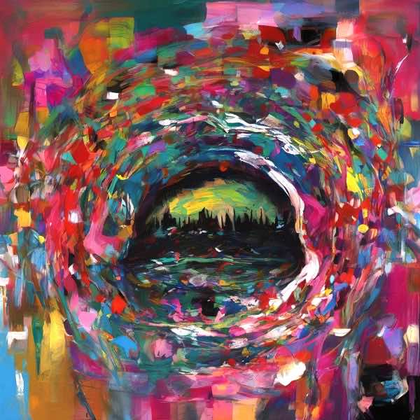 AIアートポスター カナブストラクド「 Klinton 的矢羽根なき±超現実」 Kanabstracd オリジナルアート作品 アートポスター アートプリント 壁掛けアート ウォールアート インテリア デジタルアート 現代アート