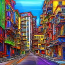 AIアートポスター 円たちに影響されないカナブストラクドとchiriconとによる … オリジナルアート作品 アートポスター アートプリント インテリア
