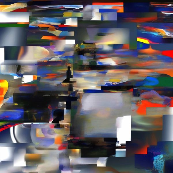 Rakuten - AIアートポスター カナブストラクド「Clint East 的弓なき不条理主義」 Kanabstracd オリジナルアート作品 アートポスター アートプリント 壁掛けアート ウォールアート インテリア デジタルアート 現代アート