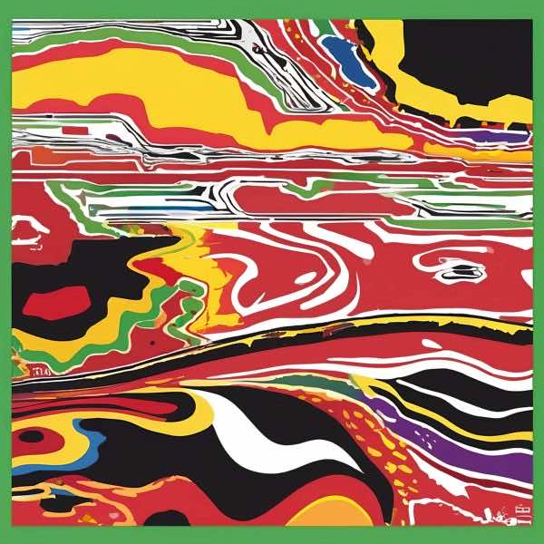 AIアートポスター カナブストラクド「アボリジニ・リヒター的結び目なき…」 Kanabstracd オリジナルア..