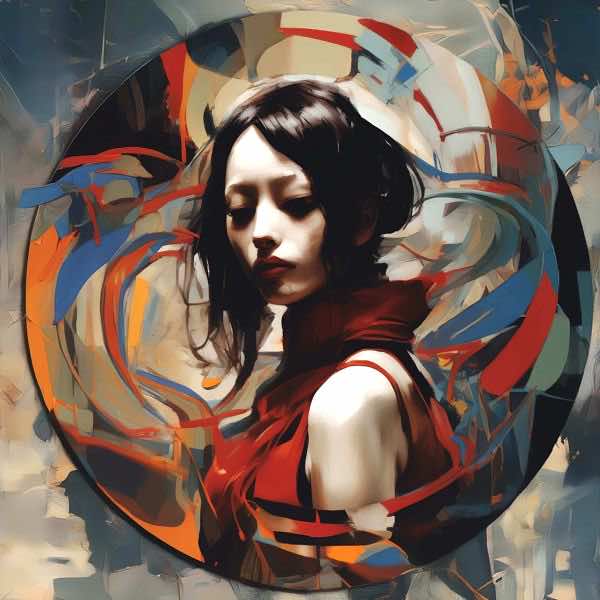 AIアートポスター カナブストラクド「M.ニナガワ的不条理リアリズム」 Kanabstracd オリジナルアート作品 アートポスター アートプリント 壁掛けアート ウォールアート インテリア デジタルアート 現代アート