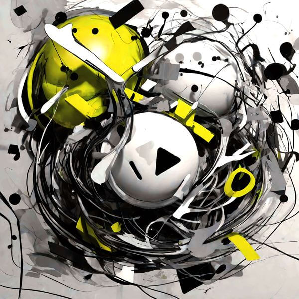 AIアートポスター フェアアイルに影響されないカナブストラクドによる … オリジナルアート作品 アートポスター アートプリント インテリア