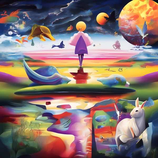 AIアートポスター カナブストラクド「H.ボス的結び目なき超現実」 Kanabstracd オリジナルアート作品 ..