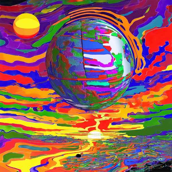 AIアートポスター カナブストラクド「Klinton 的弓なき±超現実」 Kanabstracd オリジナルアート作品 ア..