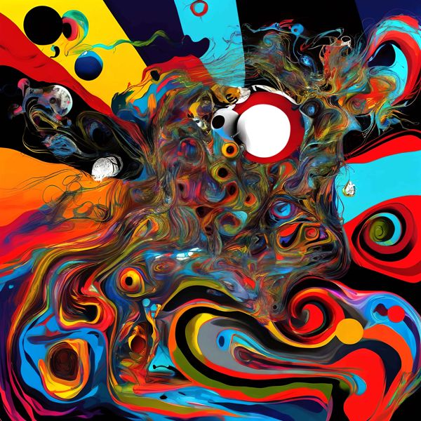 AIアートポスター カナブストラクド「ドローネー的超現実」 Kanabstracd オリジナルアート作品 アート..