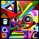 AIアートポスター シュールリアリズムに影響され荒い有刺に影響されないカナブストラクドと Picassod とによる… オリジナルアート作品 アートポスター ア...