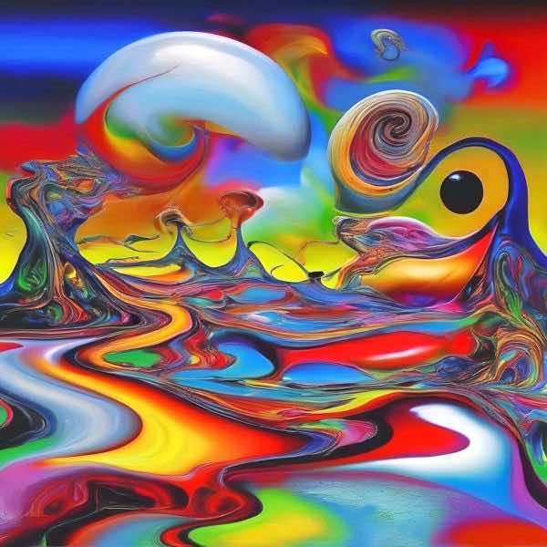 AIアートポスター カナブストラクド「Af Clint 的矢なき超現実」 Kanabstracd オリジナルアート作品 ア..