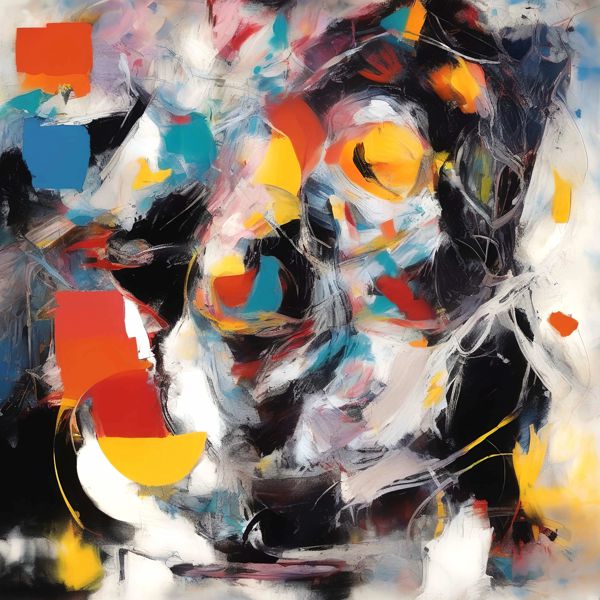 AIアートポスター カナブストラクド「ベーコン的有刺なき…」 Kanabstracd オリジナルアート作品 アート..