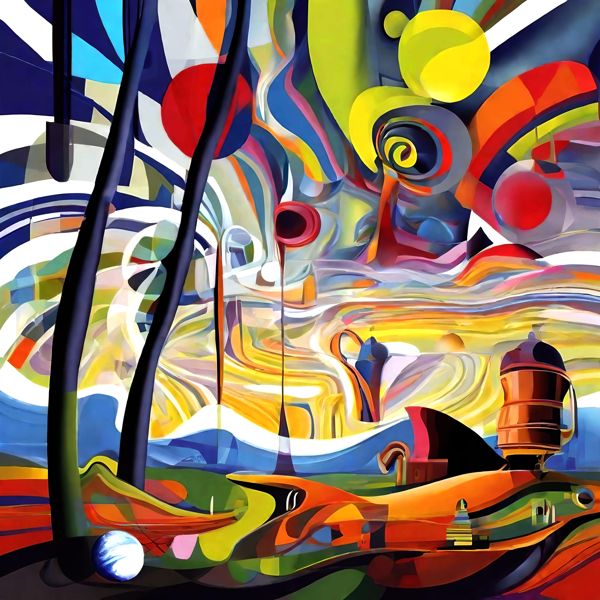 AIアートポスター カナブストラクド「広重的超現実」 Kanabstracd オリジナルアート作品 アートポスタ..