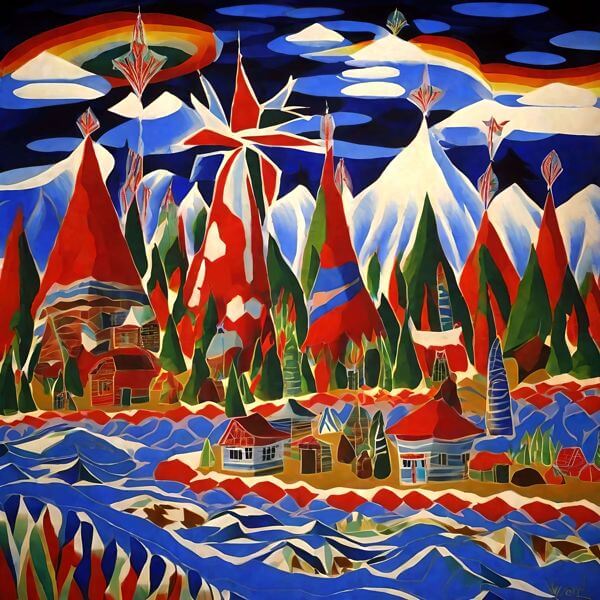 AIアートポスター カナ「カンディンスキー的…」 Yasusi Kanada オリジナルアート作品 アートポスター アートプリント 壁掛けアート ウォールアート インテリア デジタルアート 現代アート