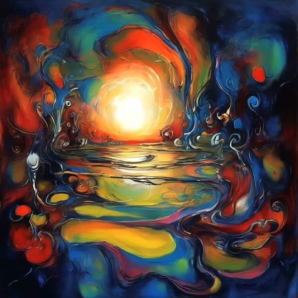 AIアートポスター カナブストラクド「フサール的矢羽根なき±超現実」 Kanabstracd オリジナルアート作..