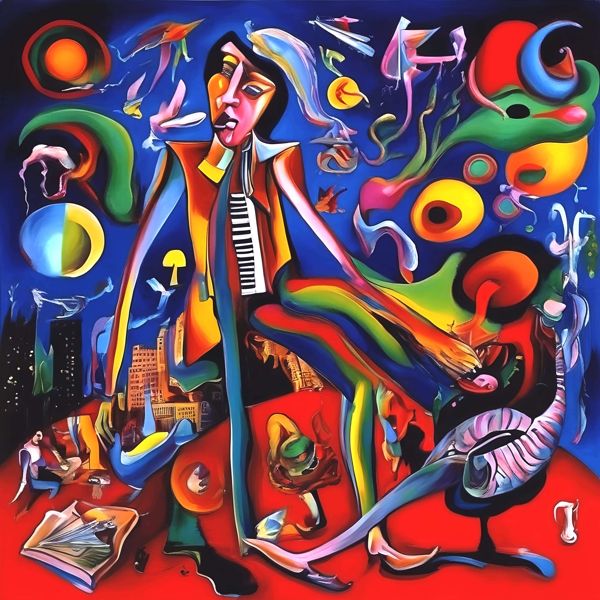 AIアートポスター カナブストラクド「ピカソ的粗い網なき超現実」 Kanabstracd オリジナルアート作品 ..