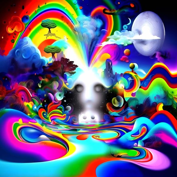 AIアートポスター カナブストラクド「有刺なき4Dと超現実」 Kanabstracd オリジナルアート作品 アート..