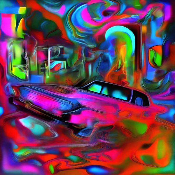 Posters （Art） - AIアートポスター カナブストラクド「Clint West 的弓なき超現実」 Kanabstracd オリジナルアート作品 アートポスター アートプリント 壁掛けアート ウォールアート インテリア デジタルアート 現代アート