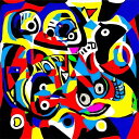 AIアートポスター カナブストラクドとピカスビアとによる … オリジナルアート作品 アートポスター アートプリント インテリア