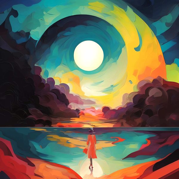 AIアートポスター カナブストラクド「アフ・クリント的結び目なき超現実」 Kanabstracd オリジナルアー..