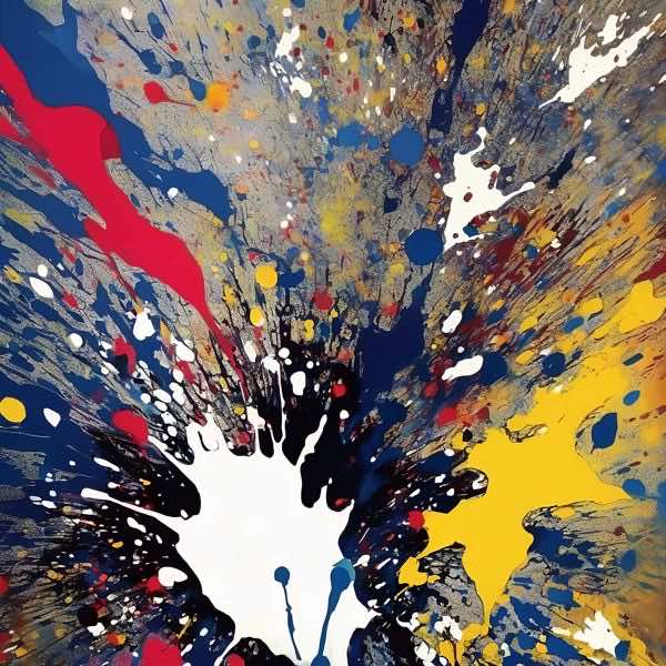 AIアートポスター カナブスタクド「ポロック的結び目なき…」 Kanabstacd オリジナルアート作品 アート..