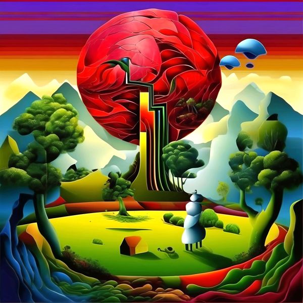 AIアートポスター カナブストラクド「ルソー的有刺なき超現実」 Kanabstracd オリジナルアート作品 ア..