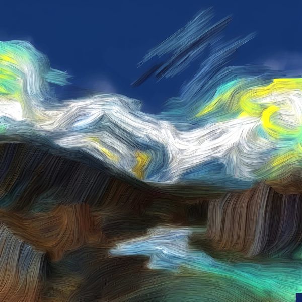 AIアートポスター カナブストラクド「モネ的市松模様なき不条理リアリズム」 Kanabstracd オリジナルア..