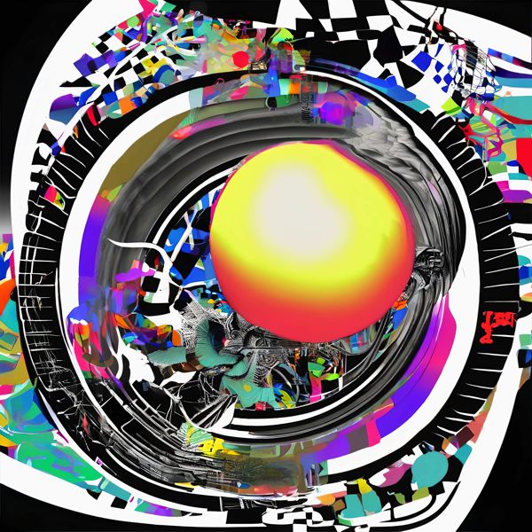 AIアートポスター カナブストラクド「矢なき±グラフィック・スコア」 Kanabstracd オリジナルアート作品 アートポスター アートプリント 壁掛けアート ウォールアート インテリア デジタルアート 現代アート