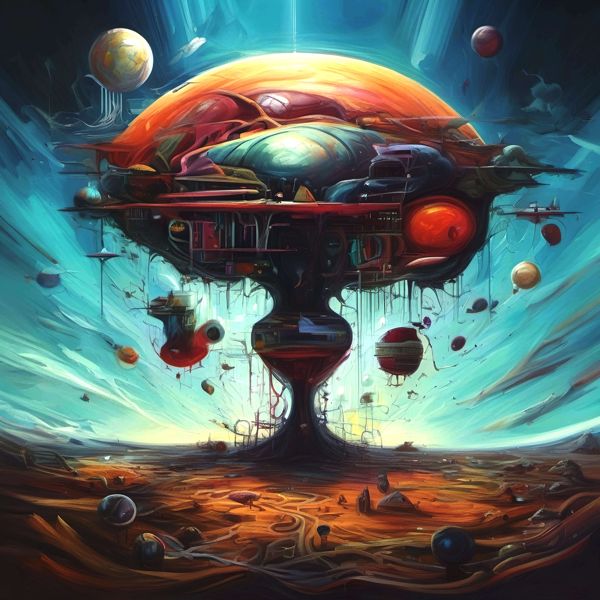 AIアートポスター シュールリアリズムに影響され渓斎英泉に影響されないカナブストラクドによる… オリジナルアート作品 アートポスター アートプリント インテリア