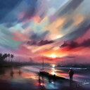AIアートポスター グスタフ・クリムトに影響されない印象主義風 … オリジナルアート作品 アートポスター アートプリント インテリア