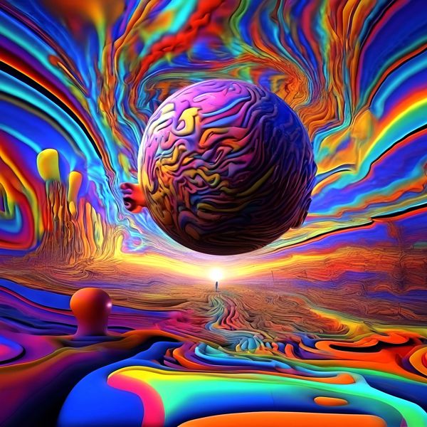 AIアートポスター カナブストラクド「弓なき4Dと超現実」 Kanabstracd オリジナルアート作品 アートポ..